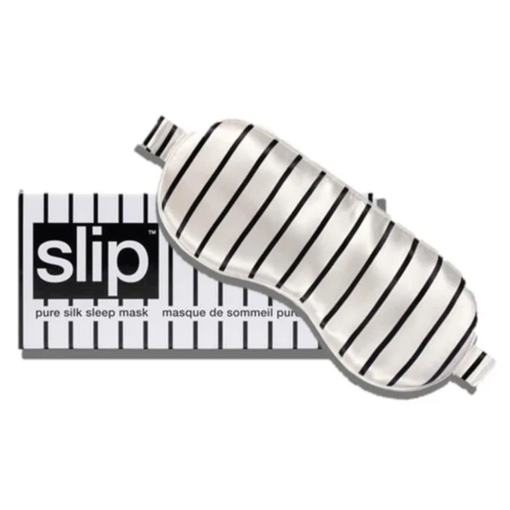 Slip Silk Sleep Mask with Black Stripes NWT